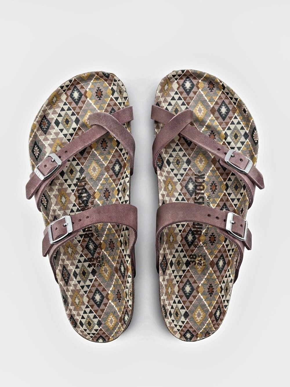 Birkenstock Mayari Oiled Leather Adjustable Straps Sandals in Lavender Blush 7.5